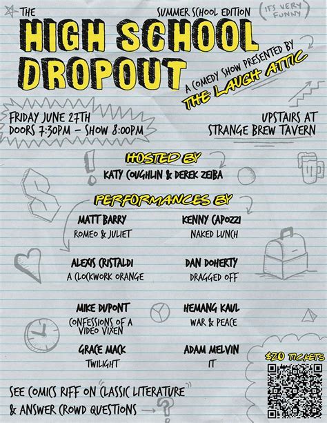 The Laugh Attic Presents: The High School Dropout, Strange Brew Tavern ...