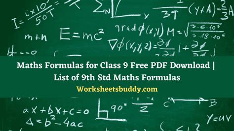 All Formulas of Class 9 Maths 的图像结果