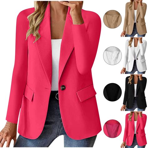Bovxnpu Womens Casual Blazer Jacket Business Casual Outfits for Work ...
