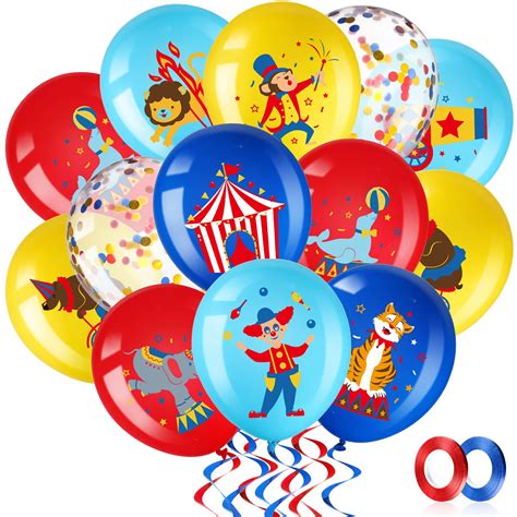 Carnival Theme Party Balloons 60 Count 12 Inch Diameter Blue ...