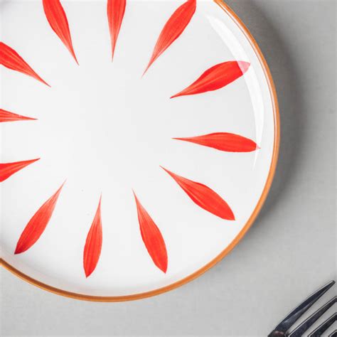 Teardrop Snack Plate Red 6 Inch Online - Premium Snack Plate | Nestasia