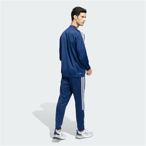 adidas 3 Stripes Plain AEROREADY Track Suit - Blue | adidas India