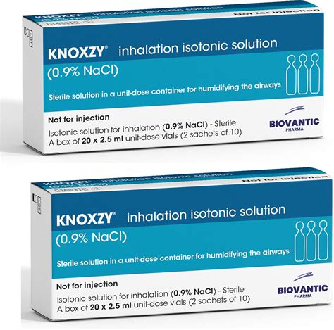 KNOXZY Sterile Isotonic Saline Solution 0.9% - Sodium Chloride NaCl - Inhalation Saline Solution ...