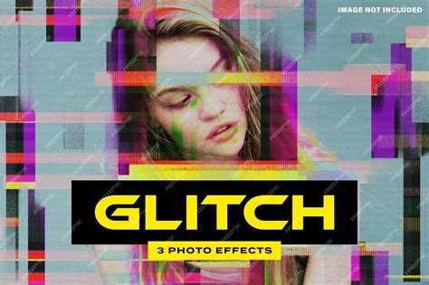 Best 42+ Free Glitch Actions Collection Psd