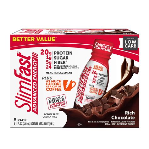 Buy SlimFastAdvanced Energy High Protein Meal Replacement Shake, Rich ...