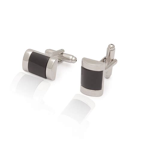 Steel Black Cufflinks – The Imperial India Company