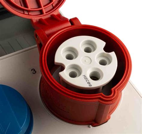 920005 MENNEKES | MENNEKES IP44 Blue, Red Wall Mount Socket, Rated At ...
