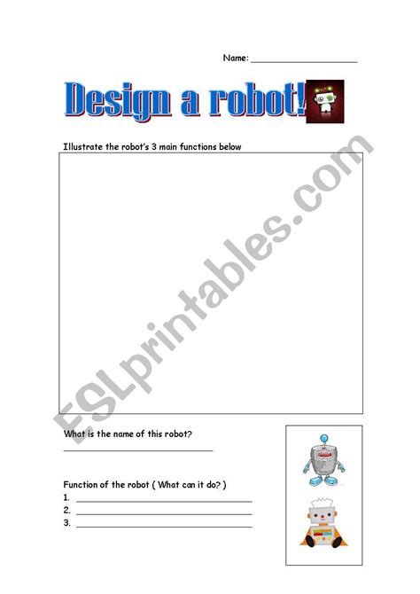 Design a Robot Worksheet 的图像结果