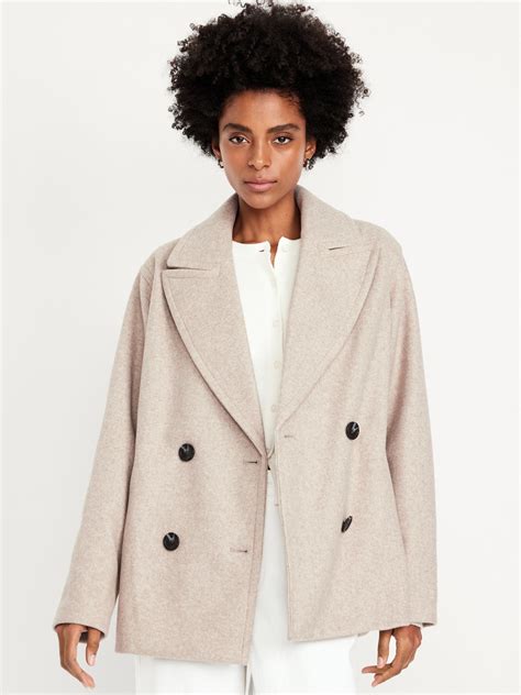 Oversized Double-Breasted Pea Coat | Old Navy