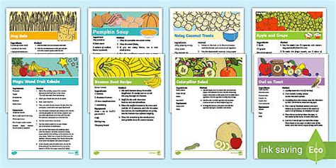 Healthy Eating Recipe Ideas Resource Pack (teacher made)