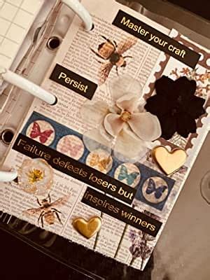 Buy YBYAO 8 Sheet Vintage Scrapbook Stickers, Gold Foil Stickers for ...