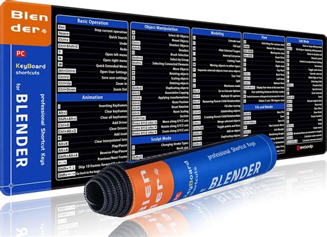 Amazon.com: excovip Shortcut Mouse Pad for Blender,31.4x11.7x0.07 inch ...