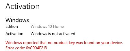 Image result for Fix Error Code 0xc004f213