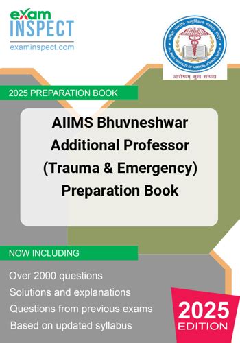 Buy AIIMS Bhuvneshwar Additional Professor (Trauma & Emergency ...