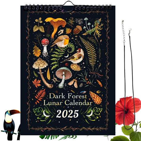 2025 Dark Forest Lunar Calendar Colorful Mysterious Animals Wall ...