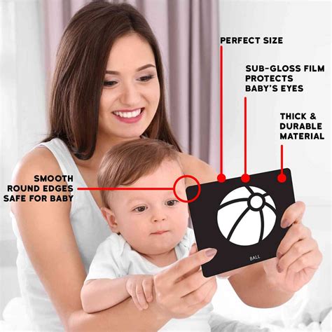 High-Contrast Flash Cards Set for New Born Baby and Infants with 30 Pi ...