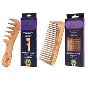 Buy Ekopedia Kacchi Neem Wooden Comb for Women Hair Growth - Useful for ...
