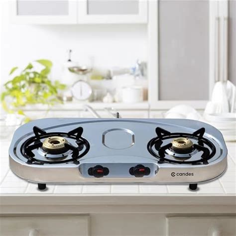 Candes Gas Stove 2 Burners Stainless Steel Gas Saver Burners | Manual ...