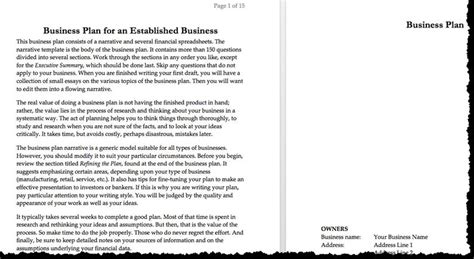 Generic Business Plan Template 的图像结果