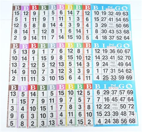 Bingo Paper Game Cards - 3 cards - 10 sheets - 100 books of 10 sheets ...