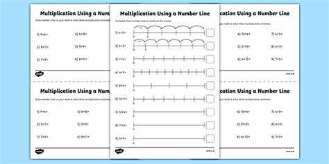Image result for Multiplication On Number Line Worksheet