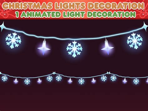 Stream Overlay Animated Christmas Lights Snowflakes || Twitch Stream ...