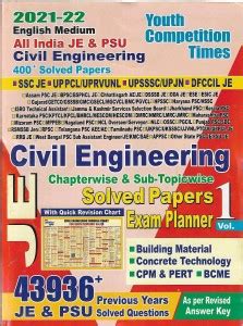 Civil Engineering Chapterwise & Solved Papers Vol-1 43936+ Je& Psu ...