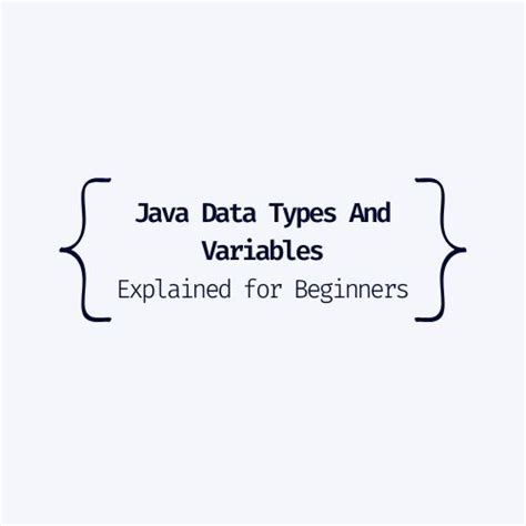 Variables and Data Types in Java 的图像结果