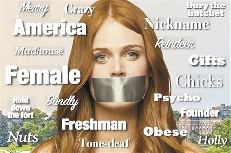 Gift, bunny, and Christmas tree are offensive words on campus