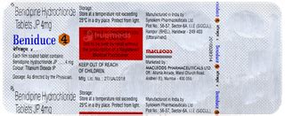 Beniduce 4 MG | Order Beniduce 4 MG Tablet Online at Truemeds