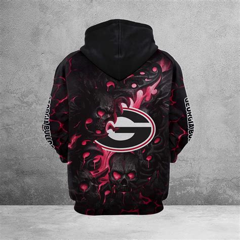 Georgia Bulldogs Lava Skull Hoodie And Zip Hoodie – Nousty