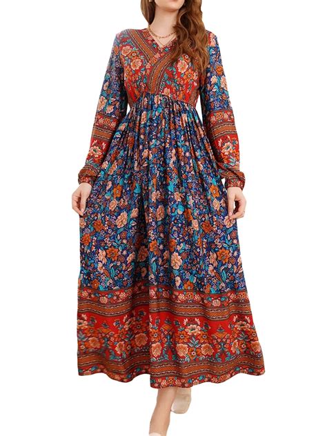 Women's Casual Summer Maxi Dresses Short Sleeve Empire Waist Long Dress ...