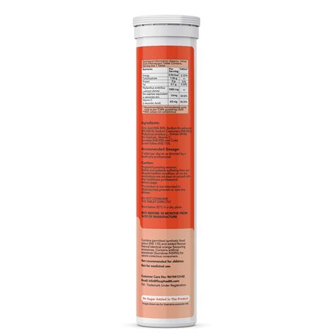 Buy FIXUPHEALTH NATURAL AMLA 1000MG VIT C AND ZINC EFFERVESCENT ORANGE ...