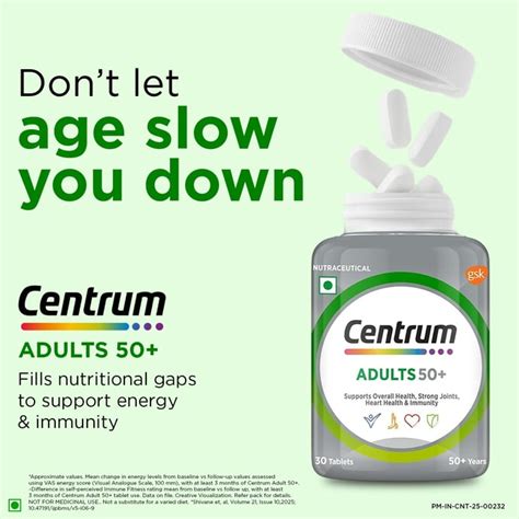 Buy Centrum Adults Age 50+ (30 Tablets) for INR 485.00 | Centrum