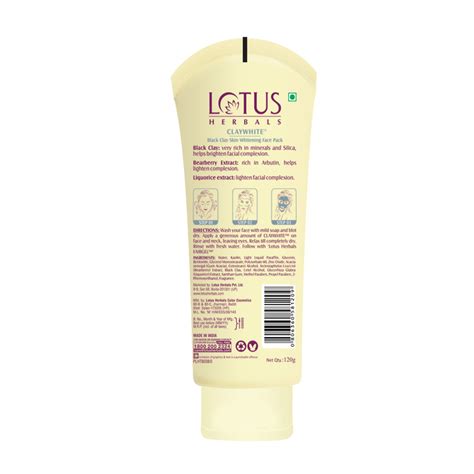 Lotus Herbals Claywhite Face Pack, 120 gm Price, Uses, Side Effects ...