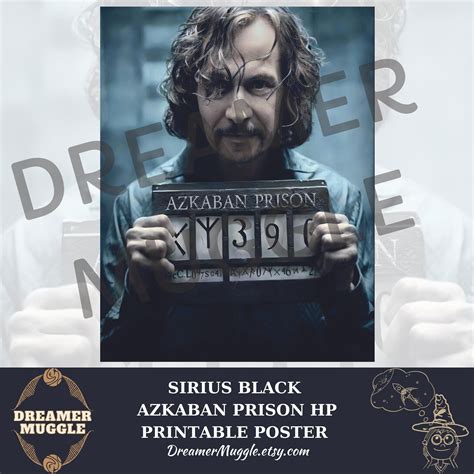 HP Azkaban Prison Poster Printable PDF Sirius Black Wizard - Etsy