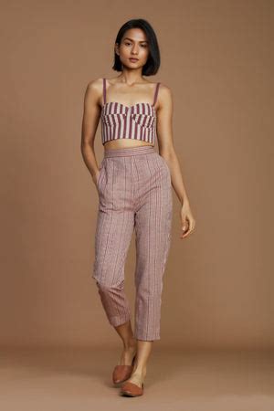 Ivory with Mauve Striped Corset – Mati