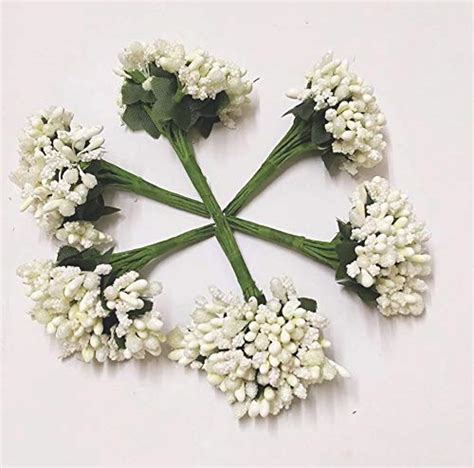 Buy Craft Corner Artificial Pollen Flowers 6 Bunches /72pieces (1 Bunch ...