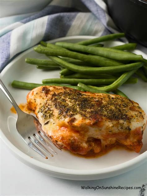 Mozzarella Stuffed Chicken Breast - Walking On Sunshine Recipes