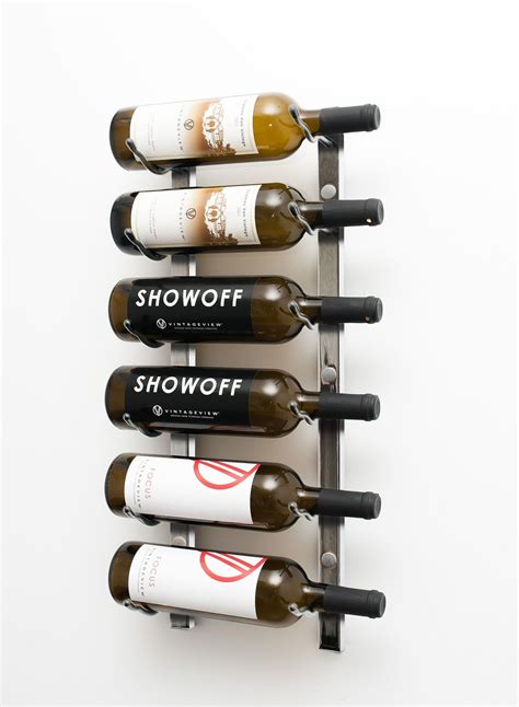 VintageView Wall Series 6 Bottle Wall Mounted Wine Rack | Wine Cave