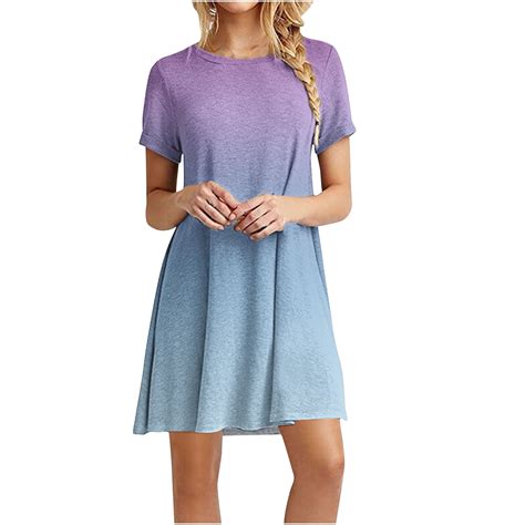 Usdian Summer Cute Dress Short Sleeve Casual Dresses Fit and Flare ...