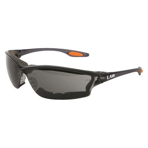 Mcr Safety Safety Glasses, Law 3, Gray Anti-Fog, Anti-Scratch Lens ...
