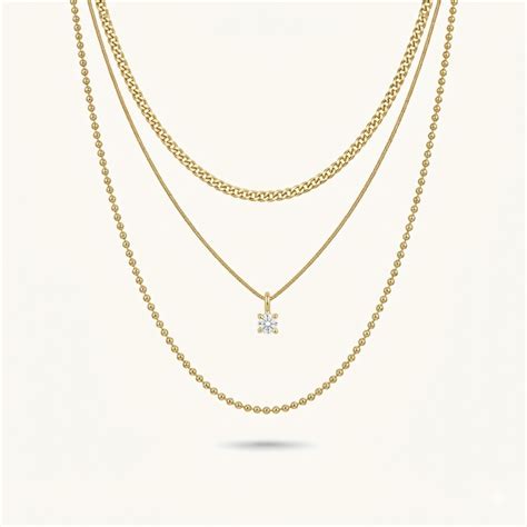 Riley Stack Necklace - 18K Gold Plated – Elinor Jewels