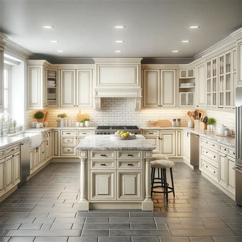 16 Chic Kitchen Cabinet Colors to Complement Gray Floors