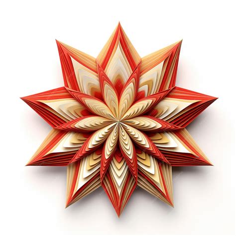 Premium Photo | 3d star with a design made from multiple strips of ...
