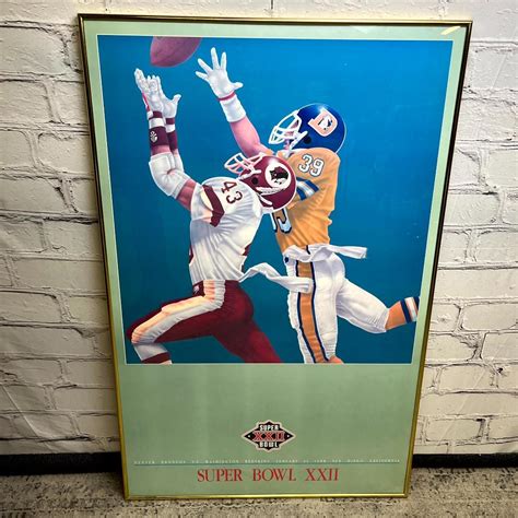 Super Bowl XXII Denver vs Washington Promo Poster | EstateSales.org