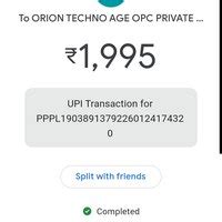 Orion Techno Age Opc Pr Pvt Ltd — Payment of electricity bill through ...