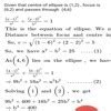 The equation of ellipse has its center at (1,2) a focus at (6,2) and ...