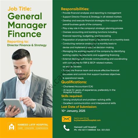 Hameed Latif Hospital Jobs General Manager Finance