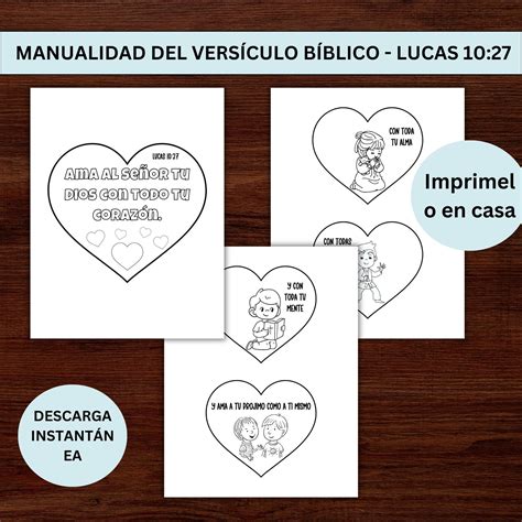 Manualidad con versículos bíblicos en español, actividad imprimible para colorear para la ...
